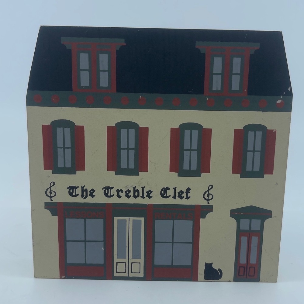 Cats Meow The Treble Clef Building 1991 Series IX Folk Art Miniature House‎ 4"